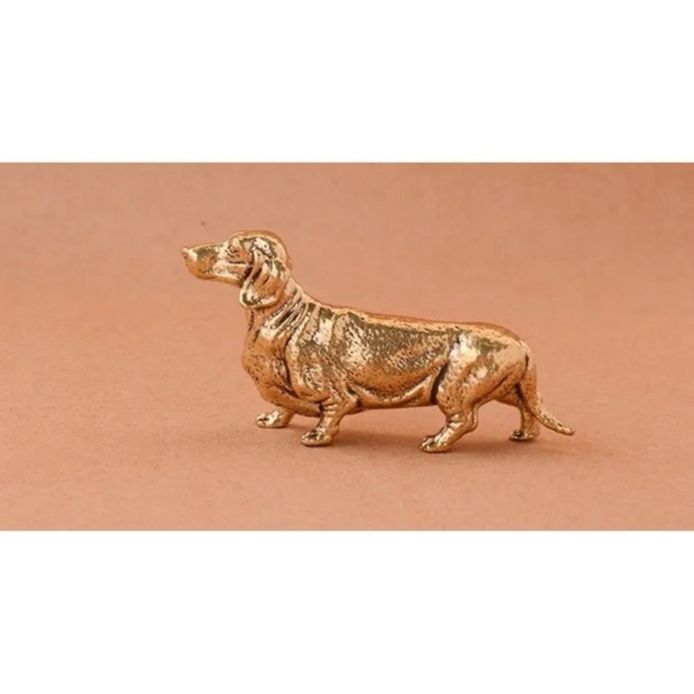 Dog Brass Dachshund Large Dogs Metal Sculpture Figurine New